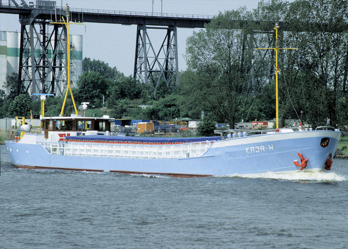 Photograph of the vessel  Kaja-H pictured passing through Rendsburg on 8th June 1997