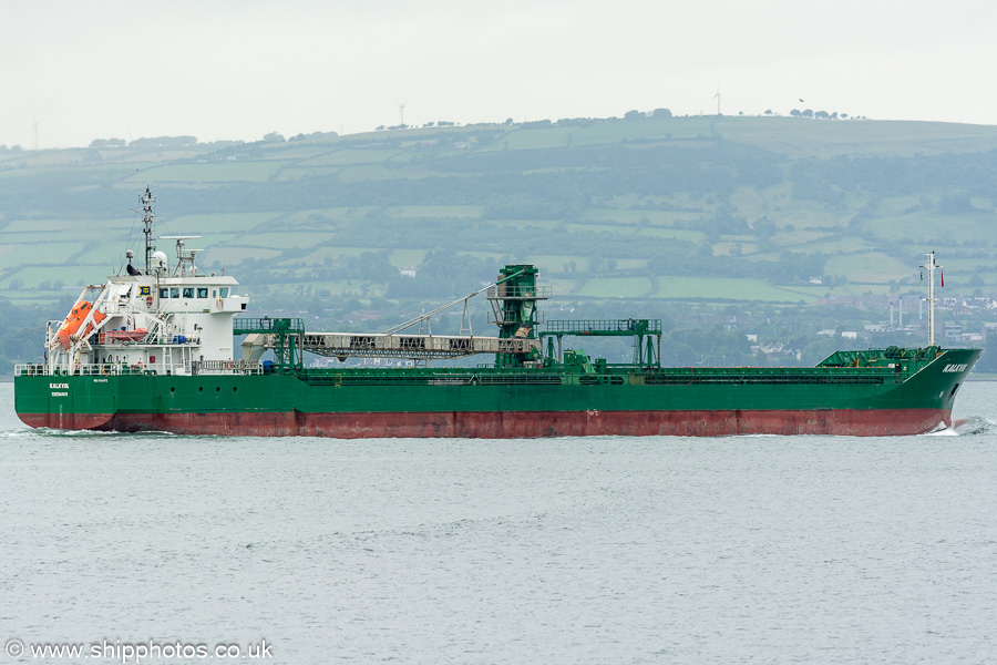 Photograph of the vessel  Kalkvik pictured departing Belfast on 27th June 2023