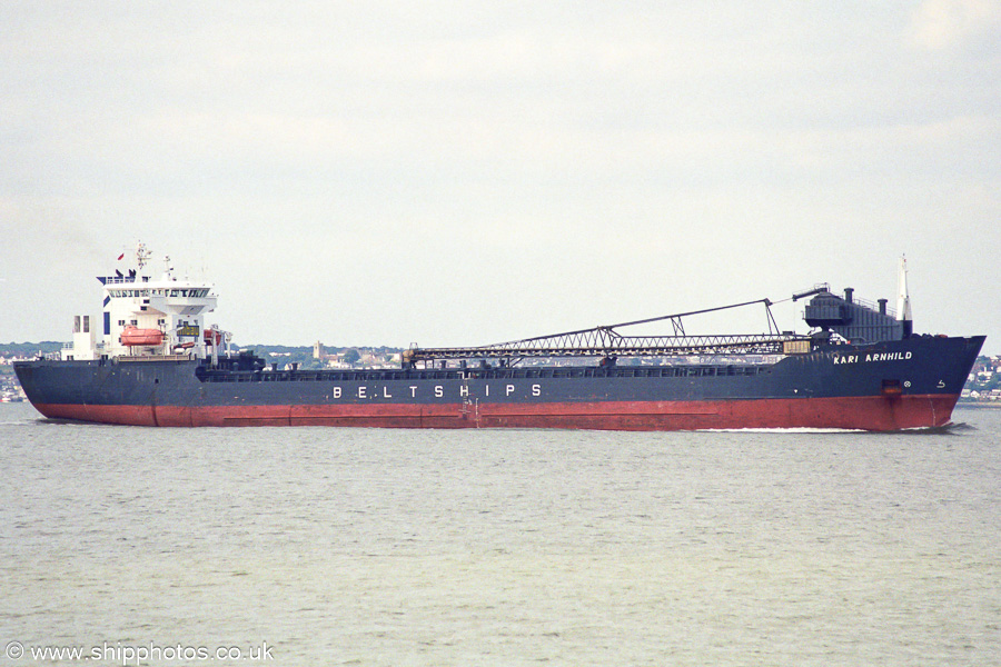 Photograph of the vessel  Kari Arnhild pictured on Sea Reach, River Thames on 1st September 2001