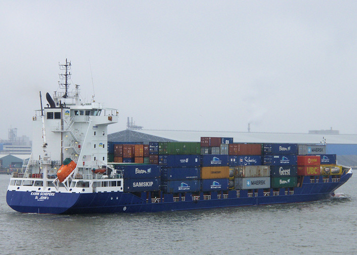 Photograph of the vessel  Karin Schepers pictured passing Vlaardingen on 25th June 2011