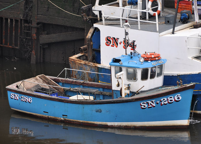 Photograph of the vessel fv Kestrel pictured at the Fish Quay, North Shields on 22nd August 2013