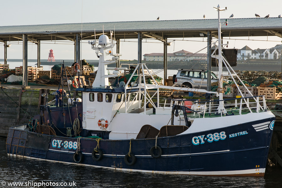 Photograph of the vessel fv Kestrel pictured at the Fish Quay, North Shields on 27th December 2014