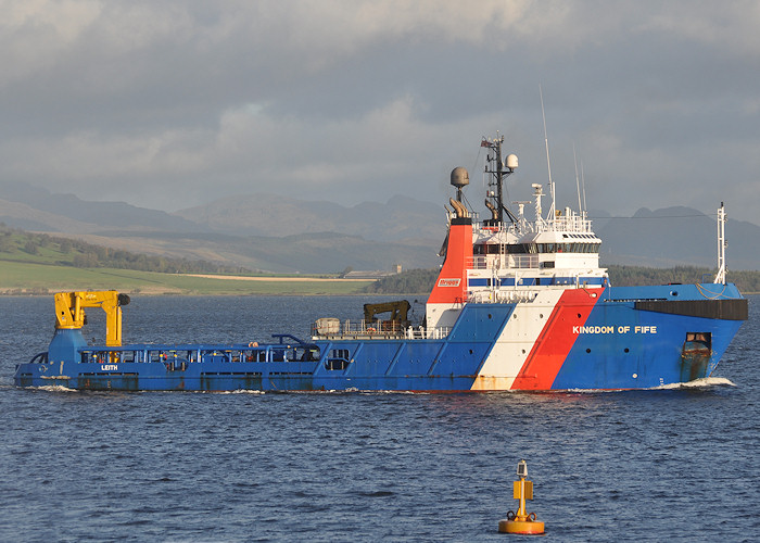 Photograph of the vessel  Kingdom of Fife pictured approaching Greenock on 26th September 2011