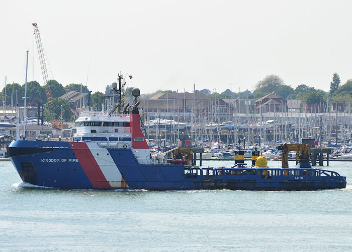 Photograph of the vessel  Kingdom of Fife pictured departing Portsmouth Harbour on 7th June 2013