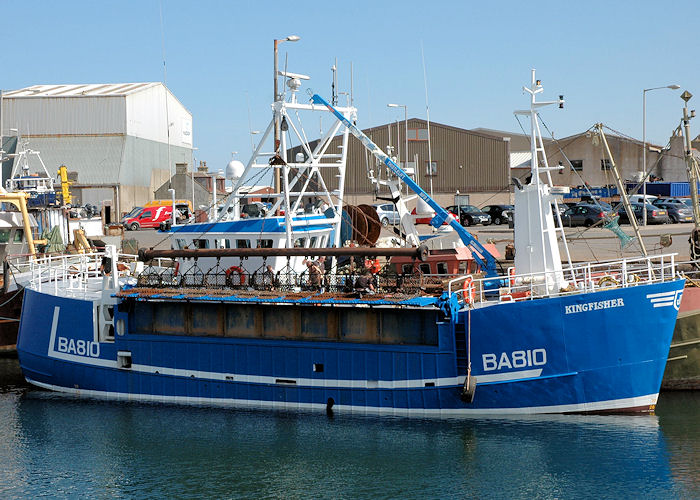 Photograph of the vessel fv Kingfisher pictured at Macduff on 28th April 2011