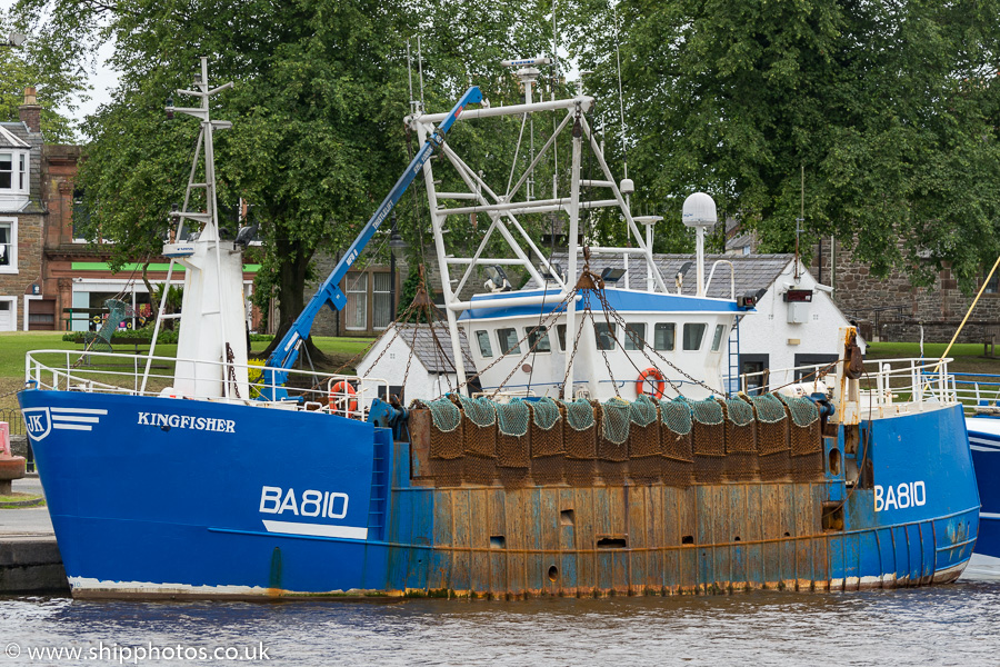 Photograph of the vessel fv Kingfisher pictured at Kirkcudbright on 18th July 2015