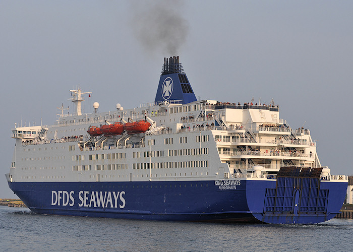 Photograph of the vessel  King Seaways pictured departing North Shields on 24th March 2012