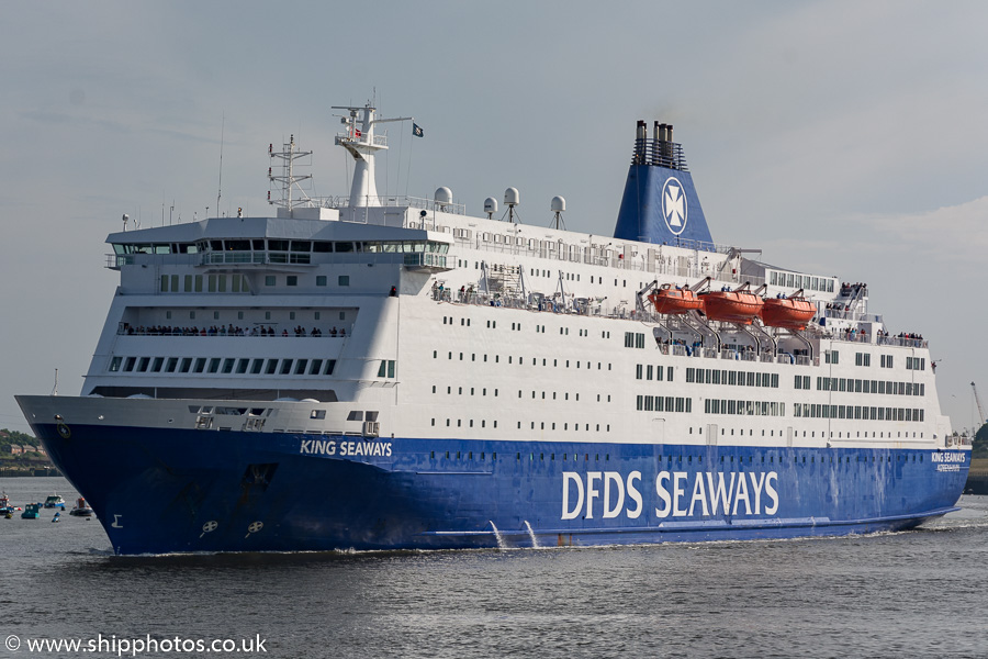 Photograph of the vessel  King Seaways pictured passing North Shields on 9th June 2018