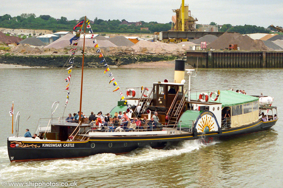 Photograph of the vessel ps Kingswear Castle pictured on the River Medway at Chatham on 4th June 2002