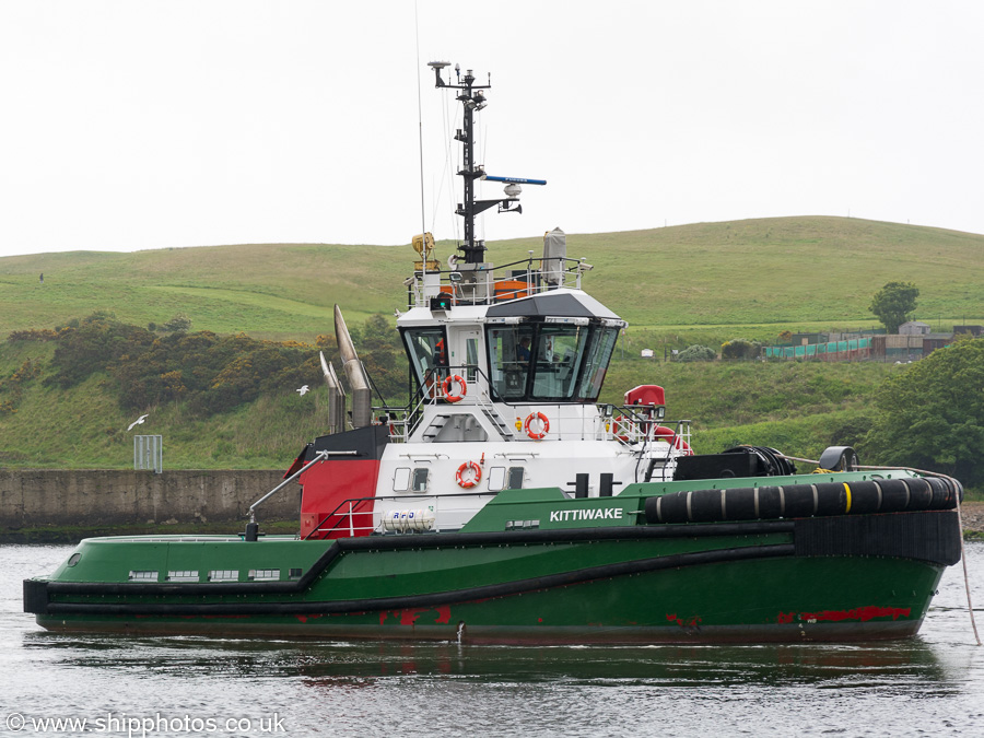 Photograph of the vessel  Kittiwake pictured arriving at Aberdeen on 31st May 2019