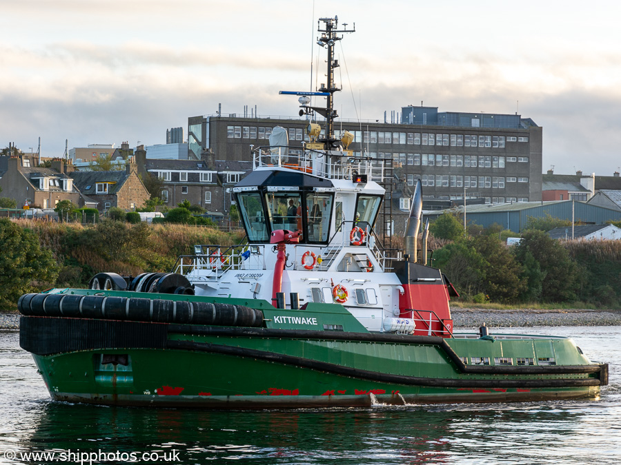 Photograph of the vessel  Kittiwake pictured at Aberdeen on 12th October 2021