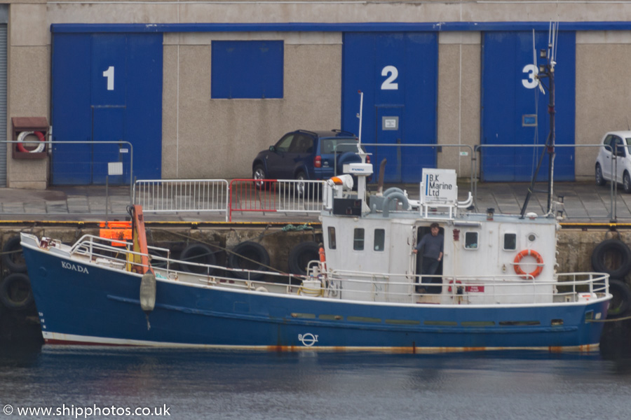 Photograph of the vessel  Koada pictured at Lerwick on 21st May 2015