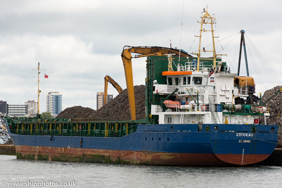 Photograph of the vessel  Krückau pictured in Alexandra Branch Dock No.2, Liverpool on 25th June 2016