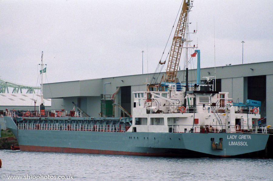 Photograph of the vessel  Lady Greta pictured in Runcorn Docks on 20th May 2000