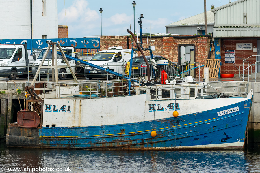 Photograph of the vessel fv Lady Pearl pictured at the Fish Quay, North Shields on 27th August 2023