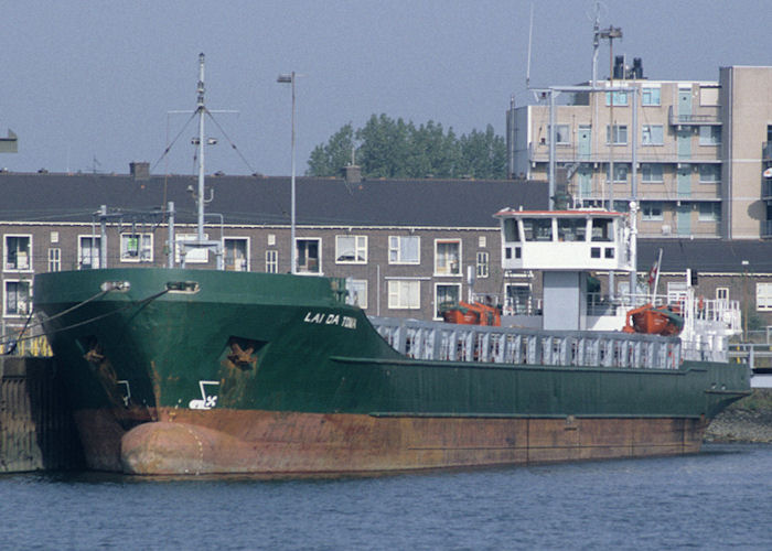 Photograph of the vessel  Lai da Toma pictured in Vulcaanhaven, Rotterdam on 27th September 1992