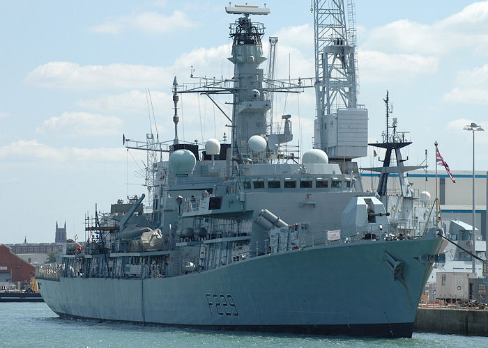 Photograph of the vessel HMS Lancaster pictured in Portsmouth on 8th August 2006