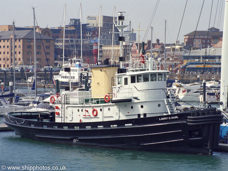 Photograph of the vessel  Larry G. Dahl pictured in Ocean Village, Southampton on 12th April 2003