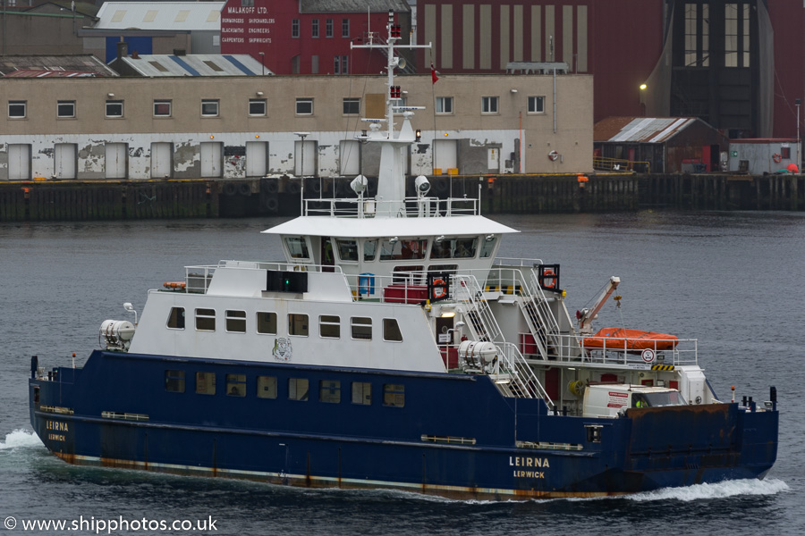 Photograph of the vessel  Leirna pictured at Lerwick on 21st May 2015