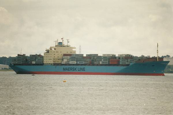 Photograph of the vessel  Leise Mærsk pictured arriving at Southampton on 31st July 1996