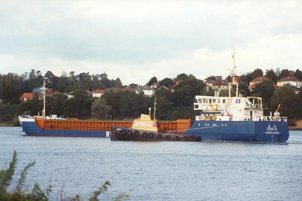 Photograph of the vessel  Lena-S pictured arriving in Southampton on 4th September 1992