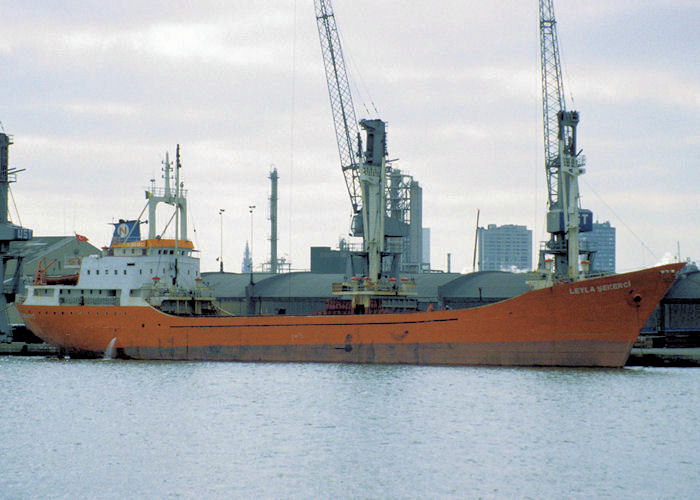 Photograph of the vessel  Leyla Sekerci pictured in Antwerp on 19th April 1997