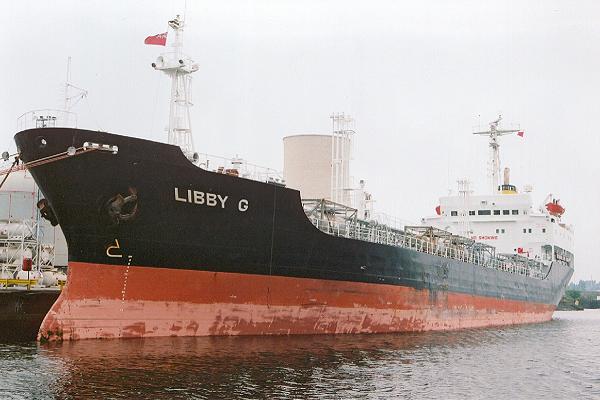 Photograph of the vessel  Libby G pictured at Stanlow on 7th July 2001