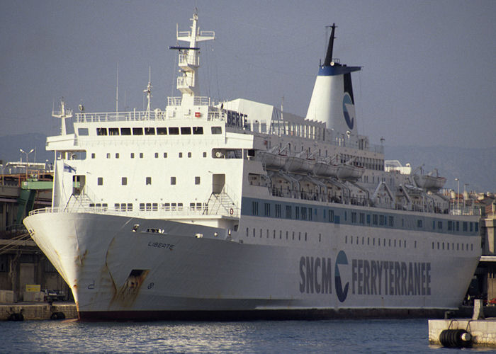 Photograph of the vessel  Liberte pictured at Marseille on 5th July 1990