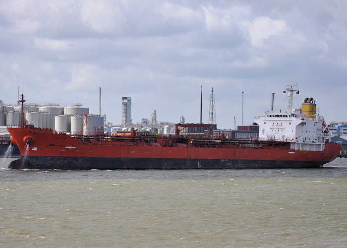 Photograph of the vessel  Liquid Force pictured passing Vlaardingen on 23rd June 2012