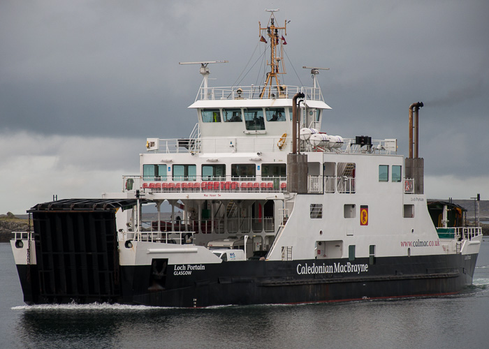 Photograph of the vessel  Loch Portain pictured arriving at Leverburgh on 8th May 2014