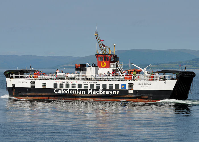 Photograph of the vessel  Loch Riddon pictured departing Largs on 7th July 2013
