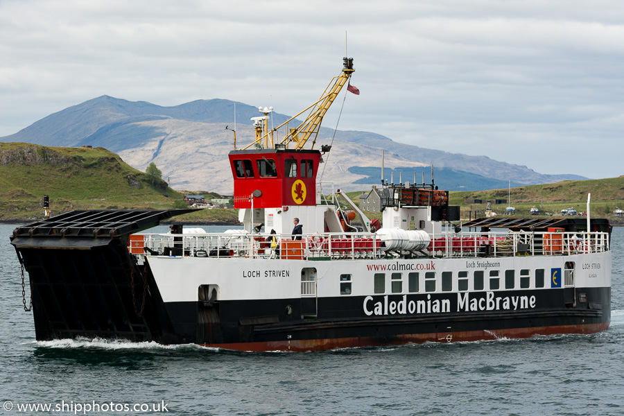 Photograph of the vessel  Loch Striven pictured arriving at Oban on 15th May 2016