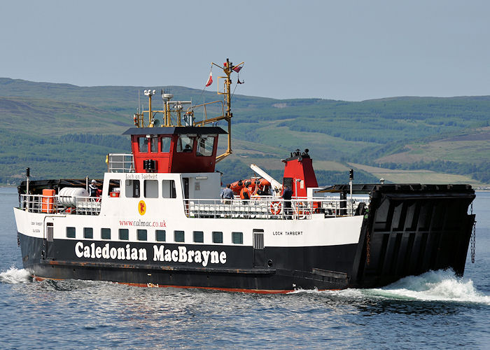 Photograph of the vessel  Loch Tarbert pictured departing Lochranza on 7th July 2013