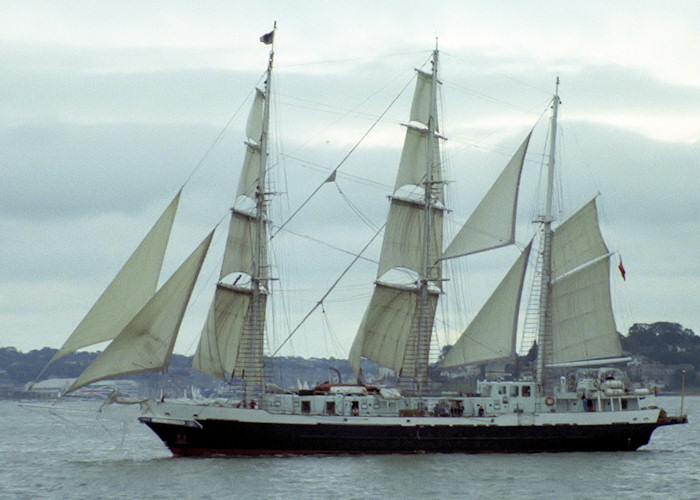 Photograph of the vessel  Lord Nelson pictured in the Solent on 11th September 1988
