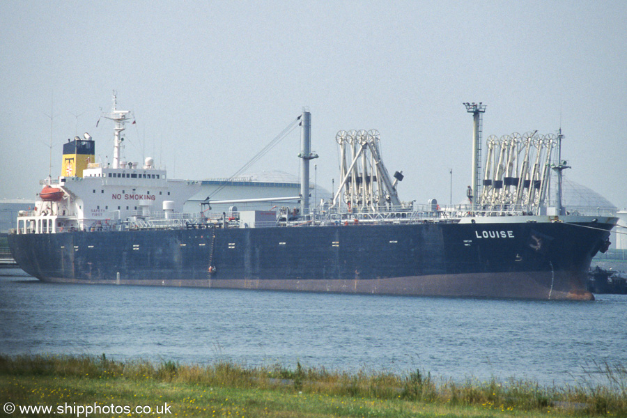 Photograph of the vessel  Louise pictured on the Calandkanaal, Europoort on 18th June 2002