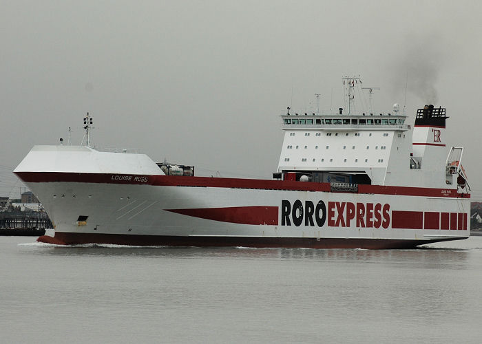 Photograph of the vessel  Louise Russ pictured passing Gravesend on 6th May 2006