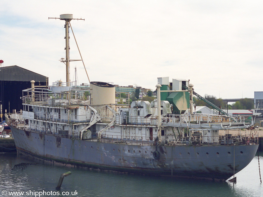 Photograph of the vessel rv Luymes pictured laid up at Southampton on 20th April 2002