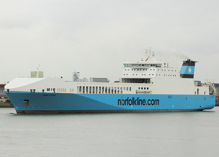 Photograph of the vessel  Maas Viking pictured arriving at Vlaardingen on 20th June 2010