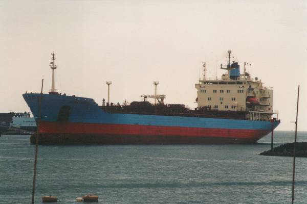 Photograph of the vessel  Maersk Baltic pictured arriving in Portsmouth Harbour on 16th June 1998