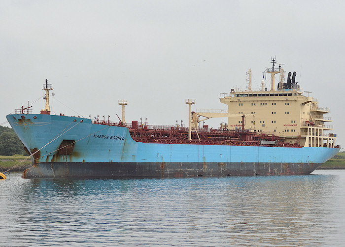 Photograph of the vessel  Maersk Borneo pictured in the Calandkanaal, Europoort on 26th June 2011