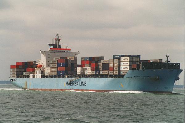 Photograph of the vessel  Maersk Colombo pictured in the Solent on 24th June 1995