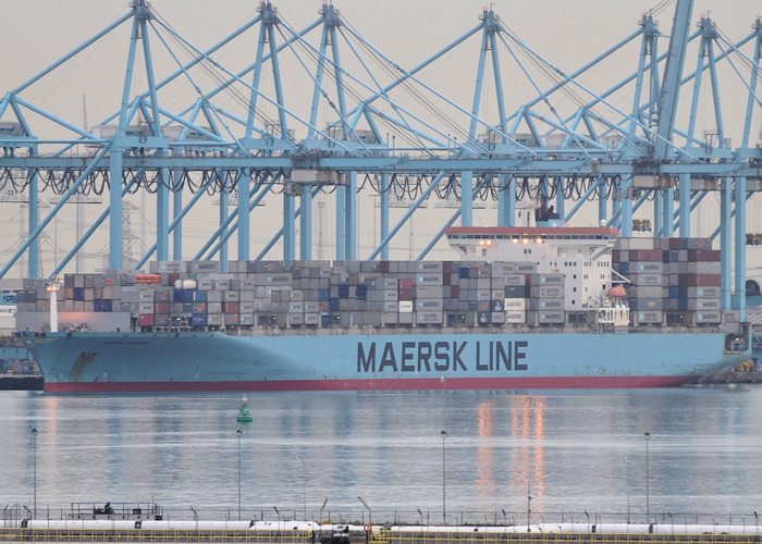 Photograph of the vessel  Maersk Kampala pictured in Europahaven, Europoort on 26th June 2012