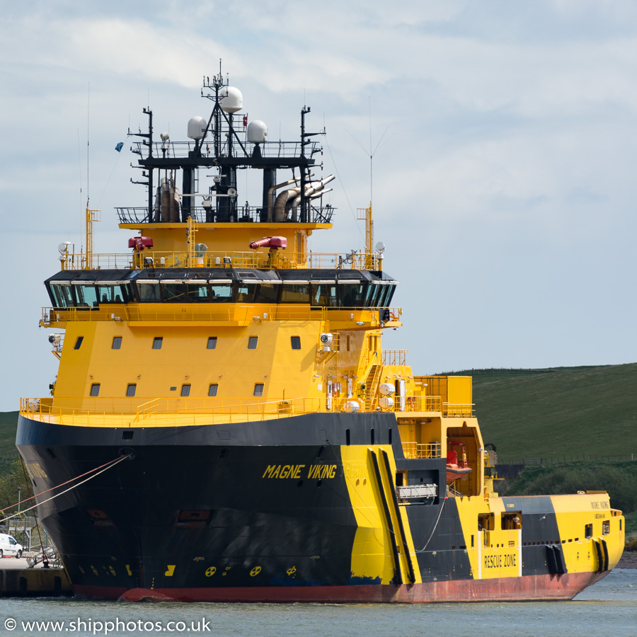 Photograph of the vessel  Magne Viking pictured at Montrose on 17th May 2015