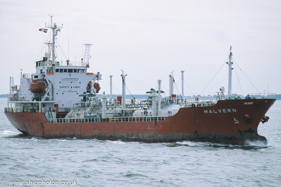 Photograph of the vessel  Malvern pictured on the Westerschelde passing Vlissingen on 21st June 2002