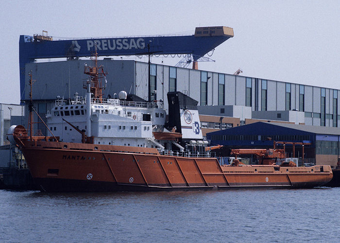 Photograph of the vessel cs Manta pictured at Kiel on 22nd August 1995