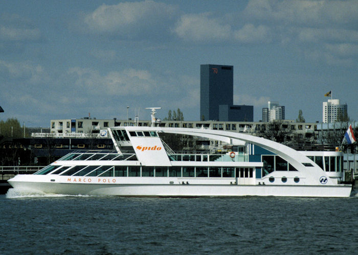 Photograph of the vessel  Marco Polo pictured in Rotterdam on 20th April 1997