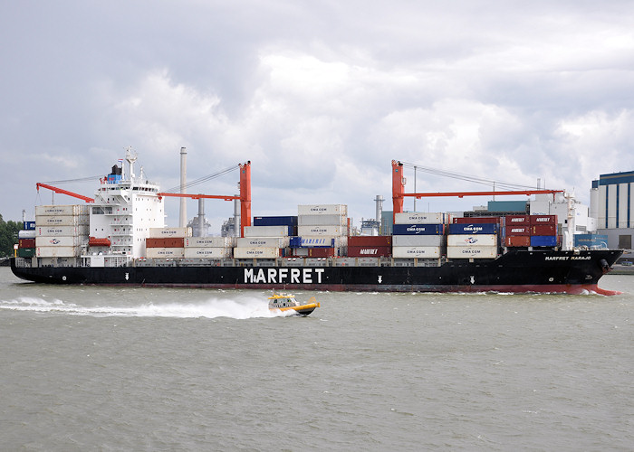 Photograph of the vessel  Marfret Marajo pictured passing Vlaardingen on 22nd June 2012