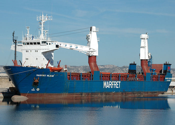 Photograph of the vessel  Marfret Mejean pictured at Marseille on 10th August 2008