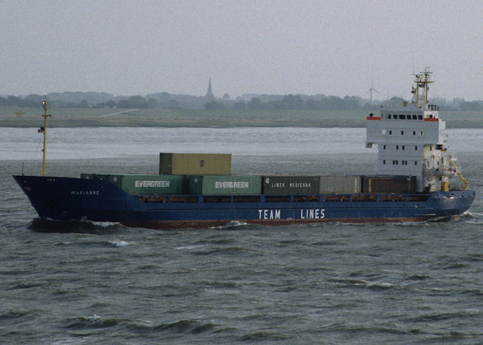 Photograph of the vessel  Marianne pictured on the River Elbe on 25th August 1995