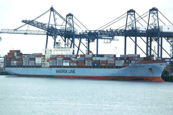 Photograph of the vessel  Marie Mærsk pictured at Felixstowe on 30th May 2001